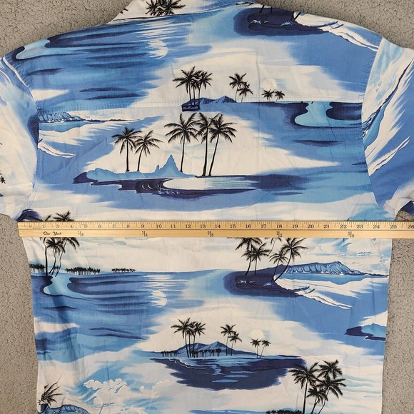 Bullhead Island Series Shirt Mens XL‎ Blue Hawaiian Tropical Beach Button - Picture 9 of 12